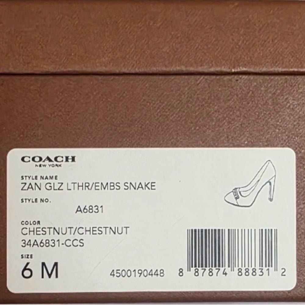 Vintage Coach Dark Brown Leather Heels - Picture 8 of 9